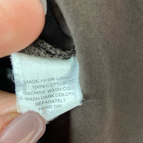 PrAna 100% Cotton Long Sleeve V-Neck Boho Top Small Brown - Picture 10 of 10